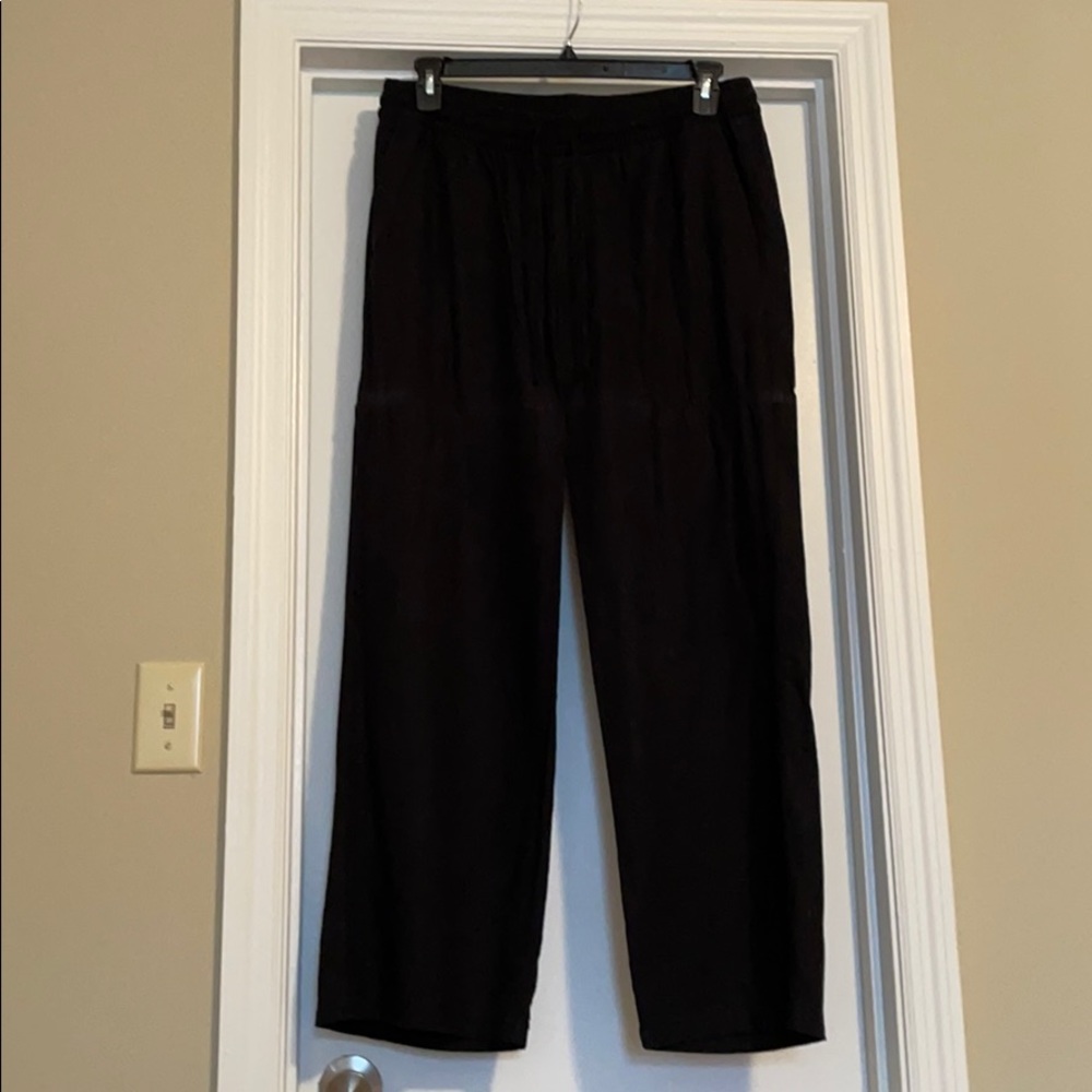 Black linen pants